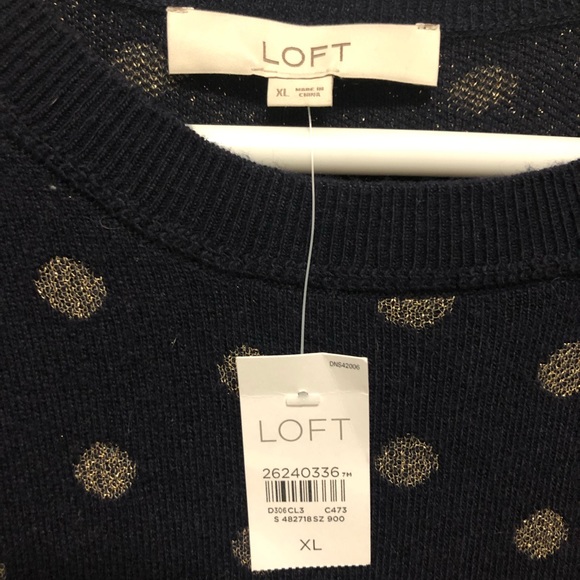NWT navy blue with gold glitter dots size XL - Picture 4 of 4